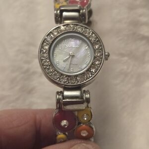Geneva NWOT Multicolor Cuff Band Watch(needs Battery)
